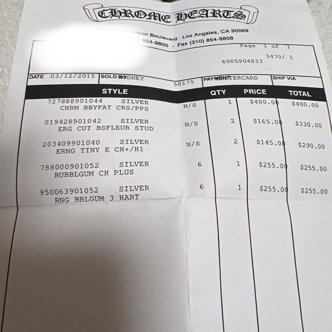 クロムハーツ　シルバーピアス　chrome hearts