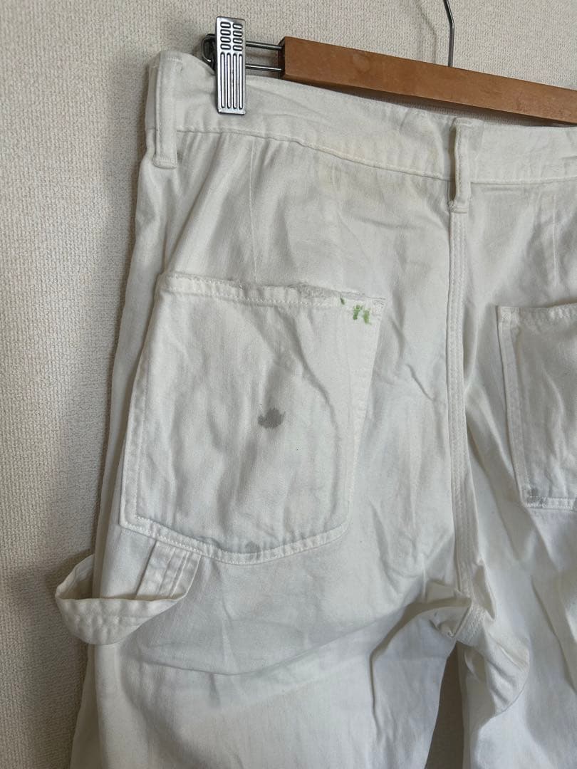パンツ ANCELLM AIGING PAINTER PANTS/WHITE