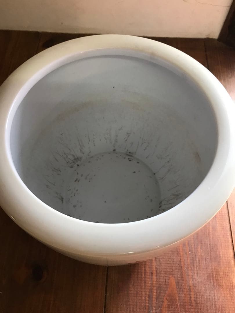 希少　ノリタケ　則武　日陶　火鉢　陶器　竹　時代物　白　オールドノリタケ