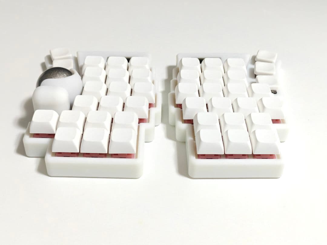keyball44 完成品 自作キーボード 左右分割 ホワイト