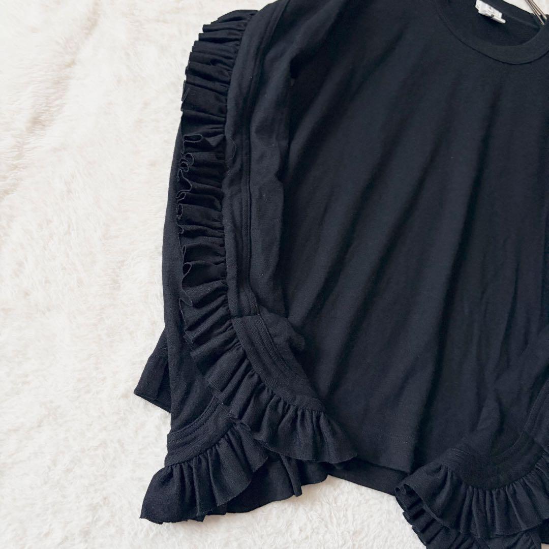 6179 希少✨ ノワールケイニノミヤ フリルスリーブトップス AD2021 黒