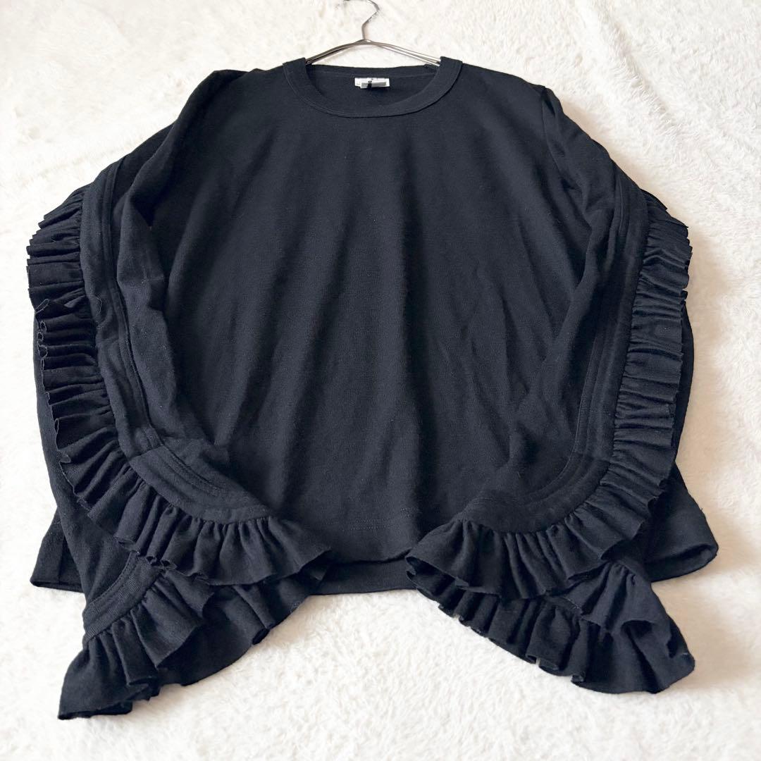 6179 希少✨ ノワールケイニノミヤ フリルスリーブトップス AD2021 黒