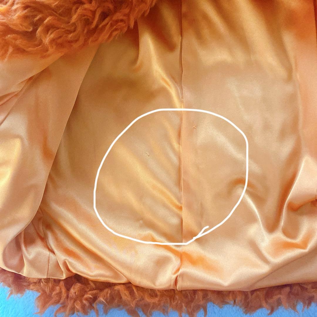 【PRIDE】新品　プライド　オレンジ　モヘア　ウェーブファー　カール　コート