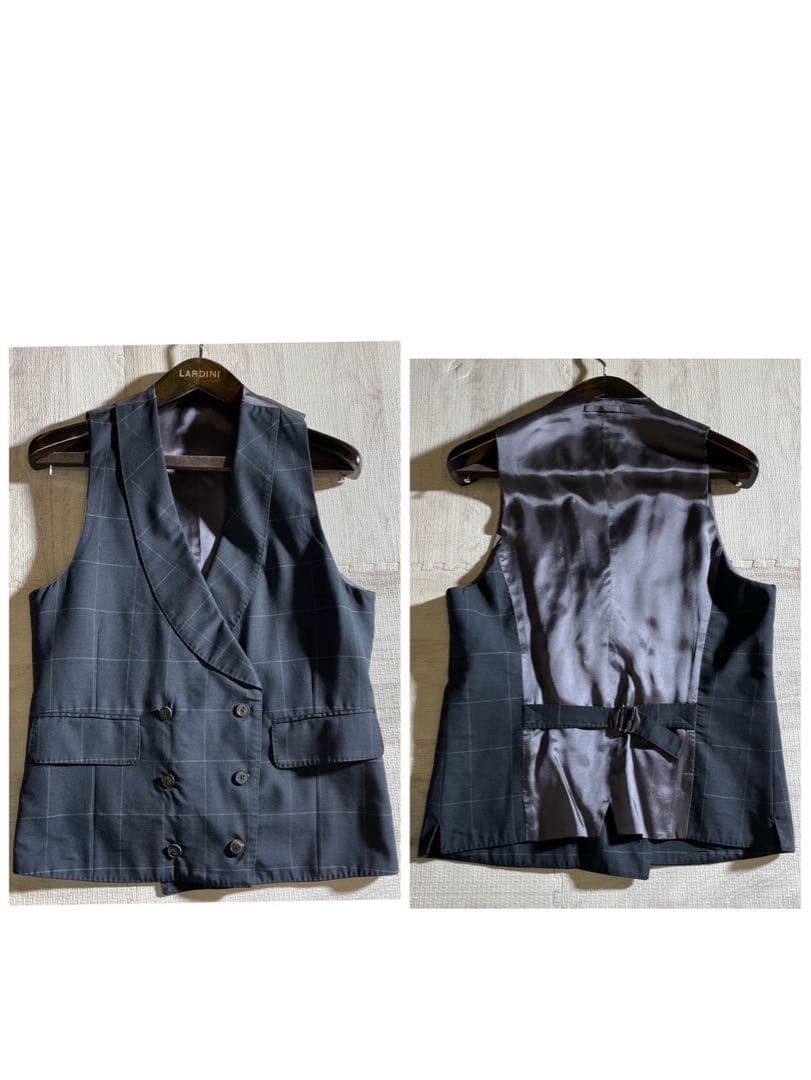 美品◯ガブリエレパジーニ　スーツ　セットアップ　3ピース　ボックスチェック