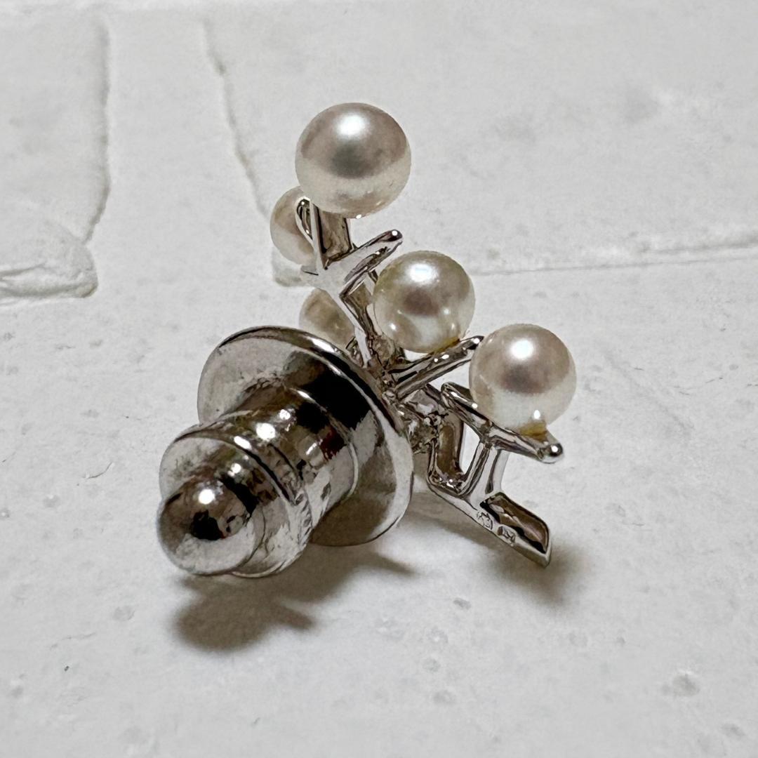 MIKIMOTO ミキモト 幸福の木 ピンブローチ シルバーピンブローチ パール