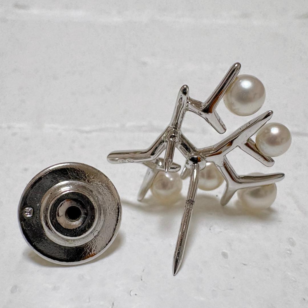 MIKIMOTO ミキモト 幸福の木 ピンブローチ シルバーピンブローチ パール