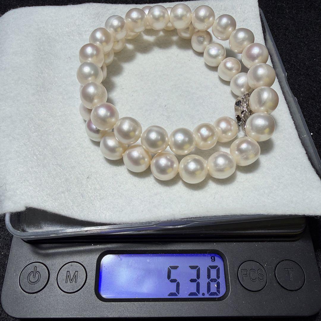 大珠✨️ 本真珠 パール ネックレス 約9.0~9.5m ジュエリー Pearl