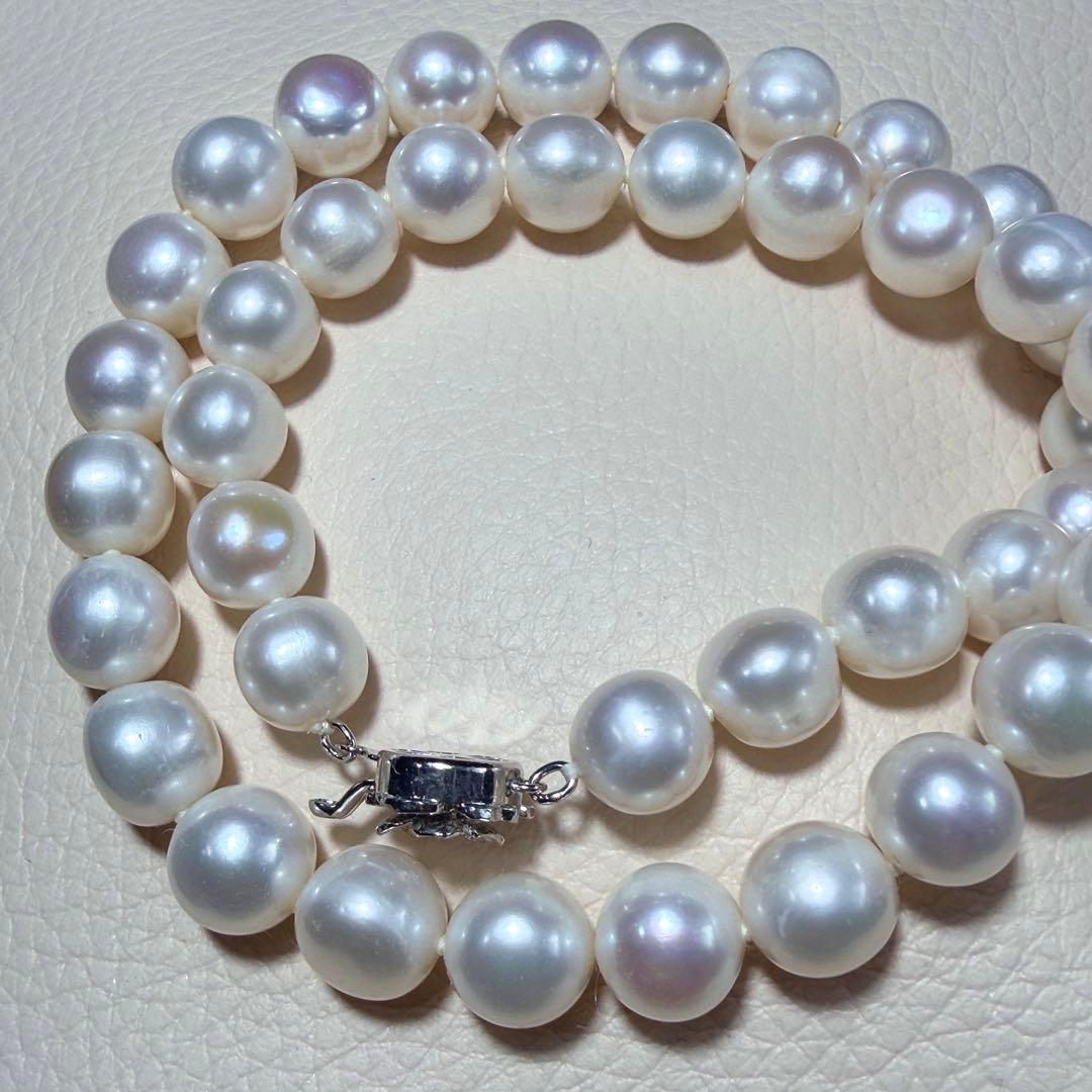 大珠✨️ 本真珠 パール ネックレス 約9.0~9.5m ジュエリー Pearl