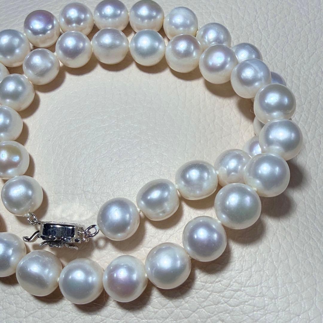 大珠✨️ 本真珠 パール ネックレス 約9.0~9.5m ジュエリー Pearl