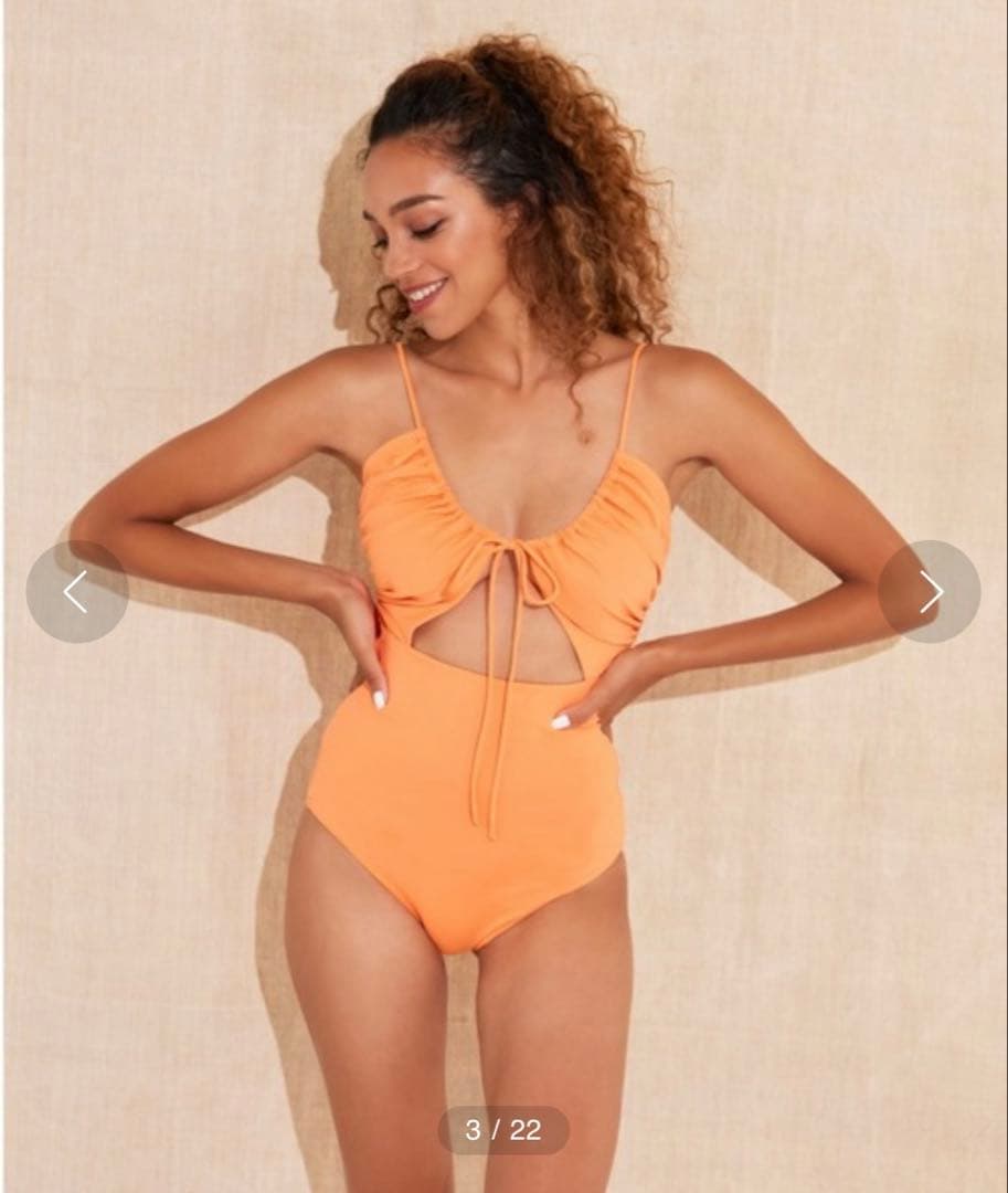 ALEXIASTAM ワンピース水着　オレンジ