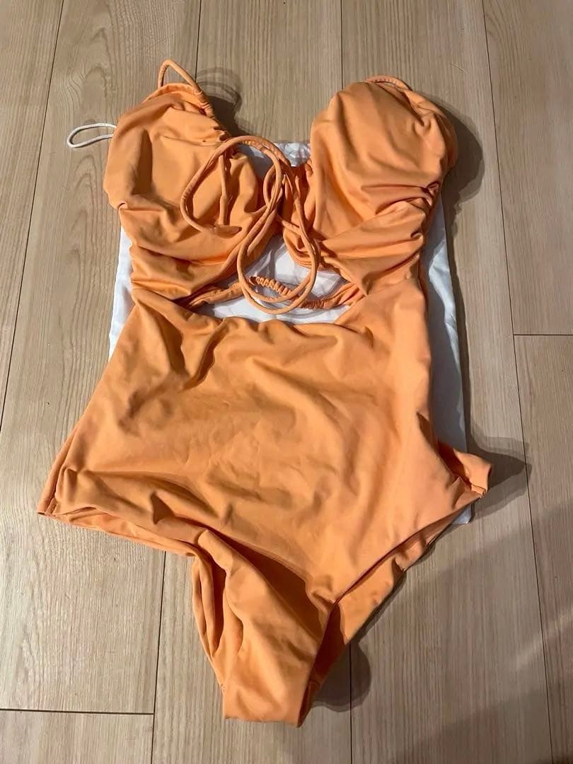 ALEXIASTAM ワンピース水着　オレンジ
