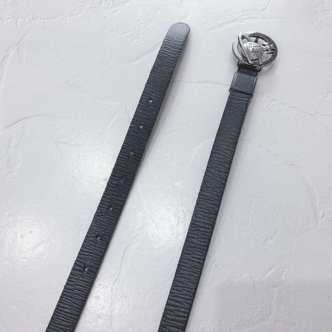 ☆Vivienne Westwood☆ オーブバックルベルト ブラック レザー