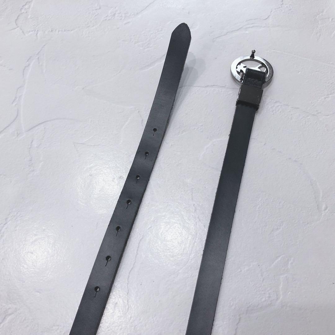 ☆Vivienne Westwood☆ オーブバックルベルト ブラック レザー