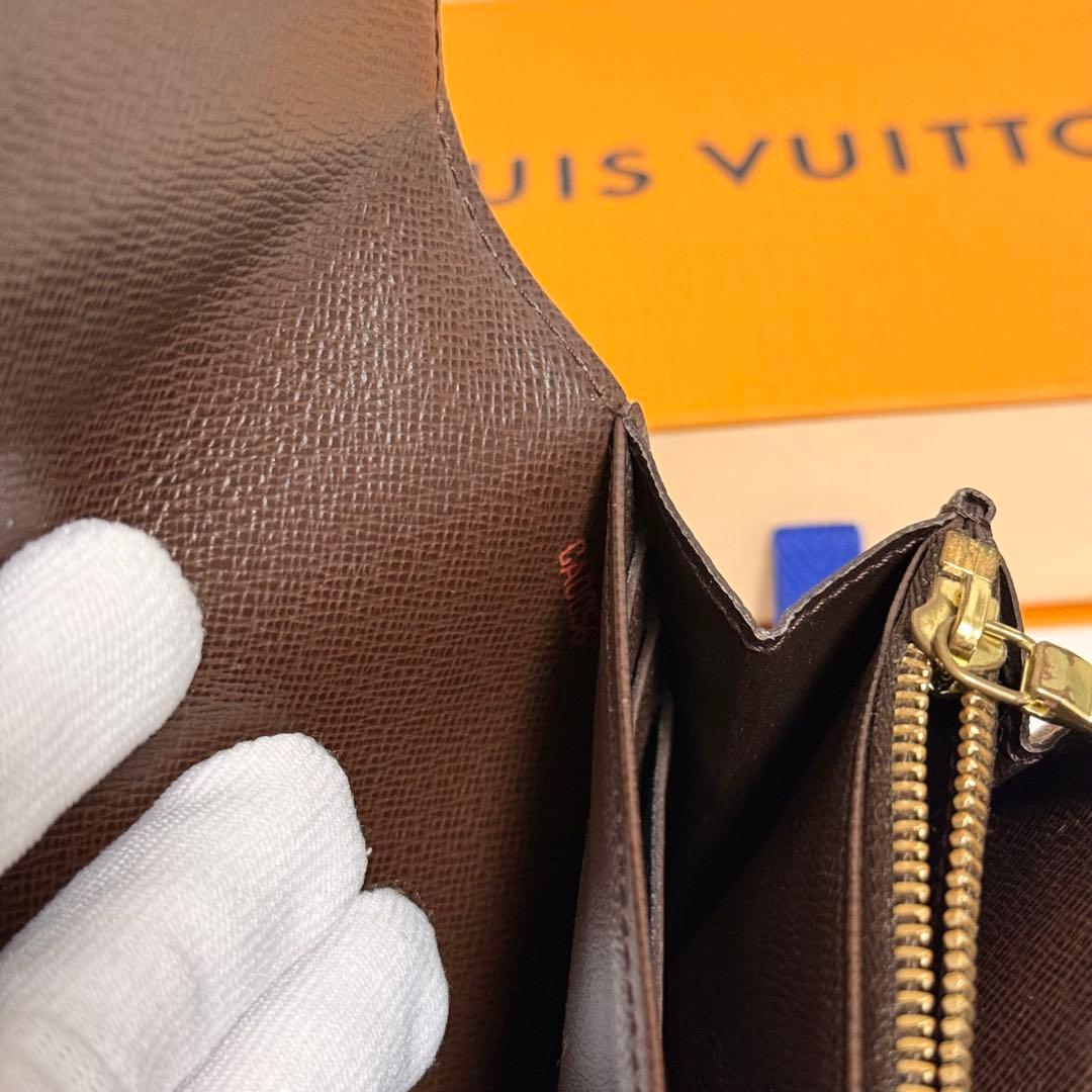 LOUIS VUITTON ダミエ・エベヌ　長財布　ポルトフォイユ・サラ
