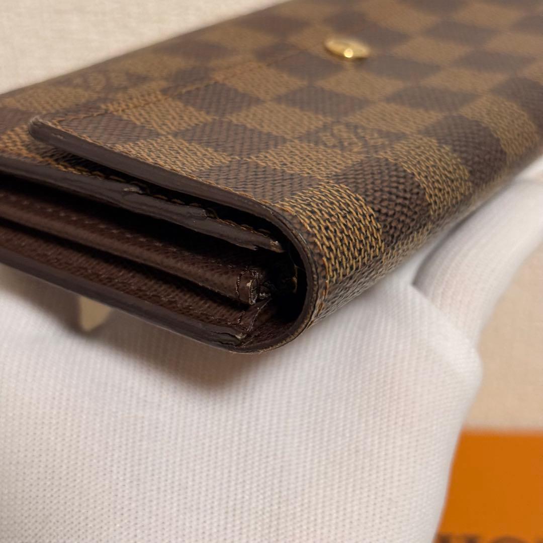 LOUIS VUITTON ダミエ・エベヌ　長財布　ポルトフォイユ・サラ