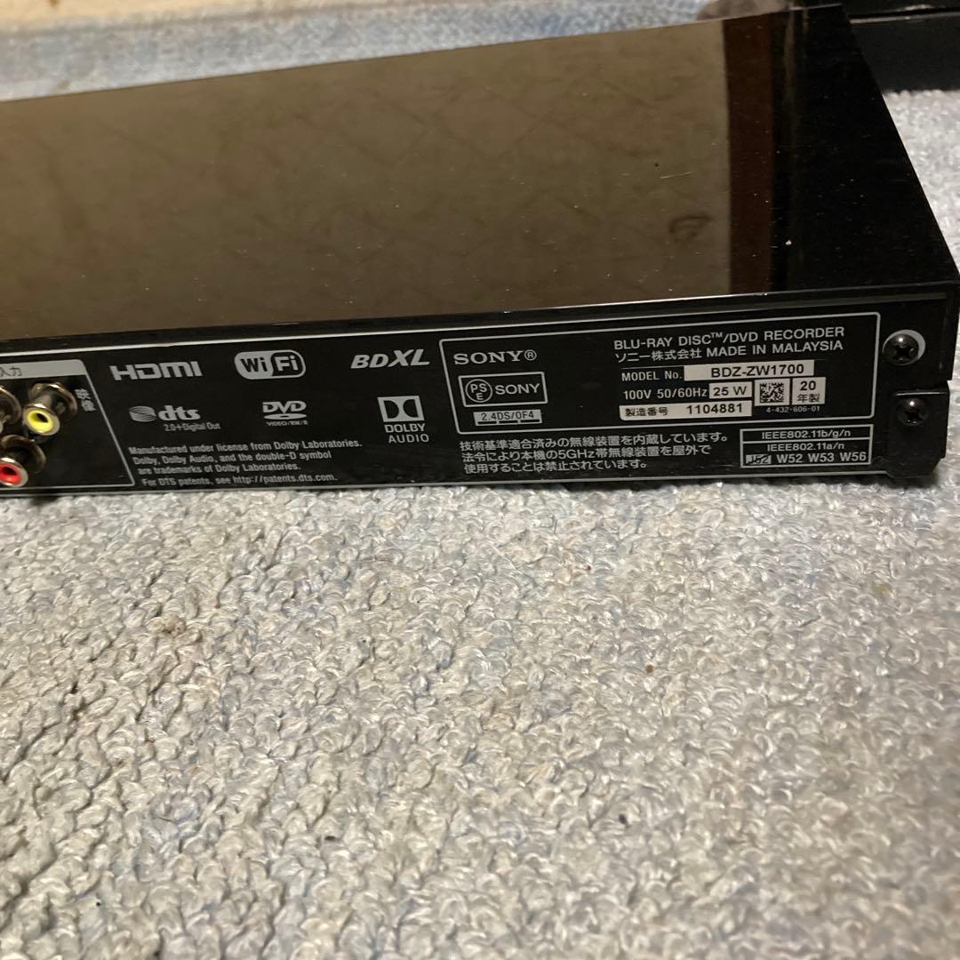 BDZ-ZW1700 SONY 4Kブルーレイプレーヤーエラージャンク