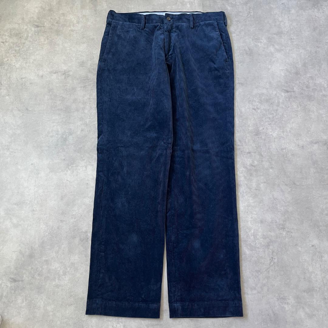 ポロラルフローレン W34 コーデュロイ ポロチノ ボトム 古着 紺 18215