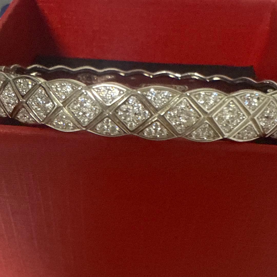 新品　菱形 バングル　シルバー　s925 ノーブランド品　2wayタイプ