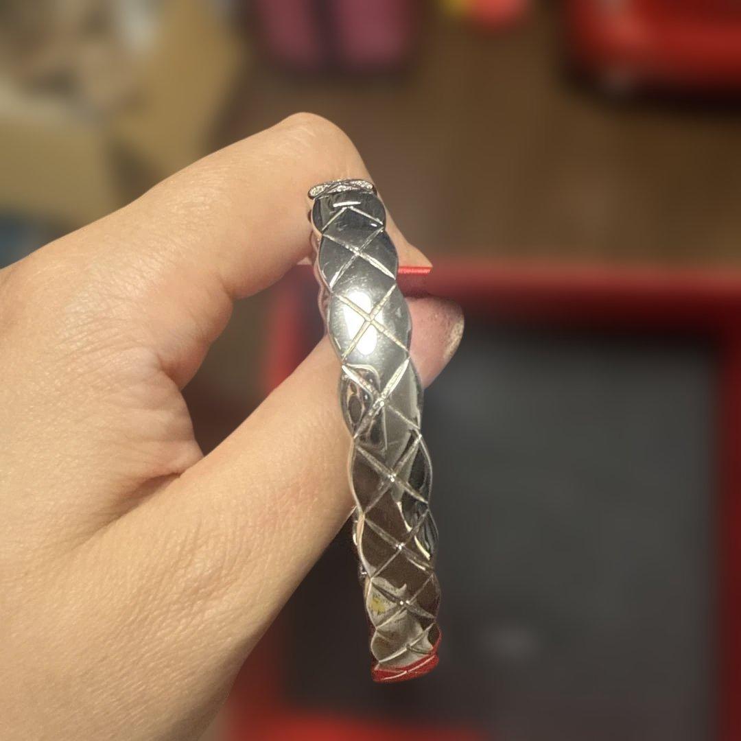 新品　菱形 バングル　シルバー　s925 ノーブランド品　2wayタイプ