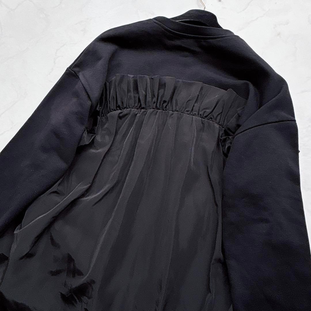 【VIVIANO】新品未使用タグ付＊イソザイフリルワンピース　ドッキング　黒　S