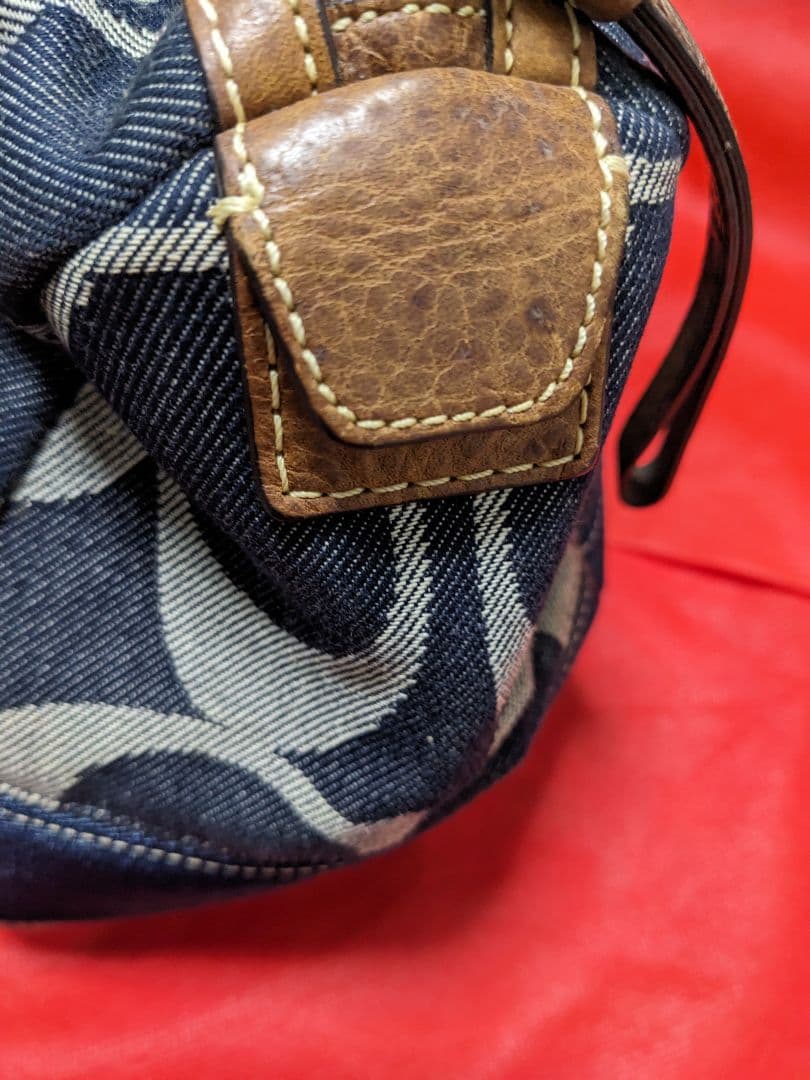 COACH コーチシグネチャー デニム ボストンバッグ ハンドバッグ y2k