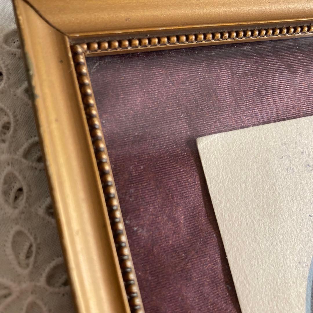 アンティークフレームD★1920年代超希少なBIRGITのアンティークカード入り