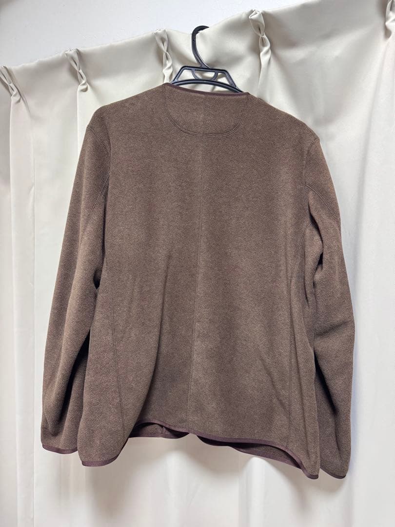 【美品】DANTON（ダントン） ノーカラーフリースジャケット　カーディガン