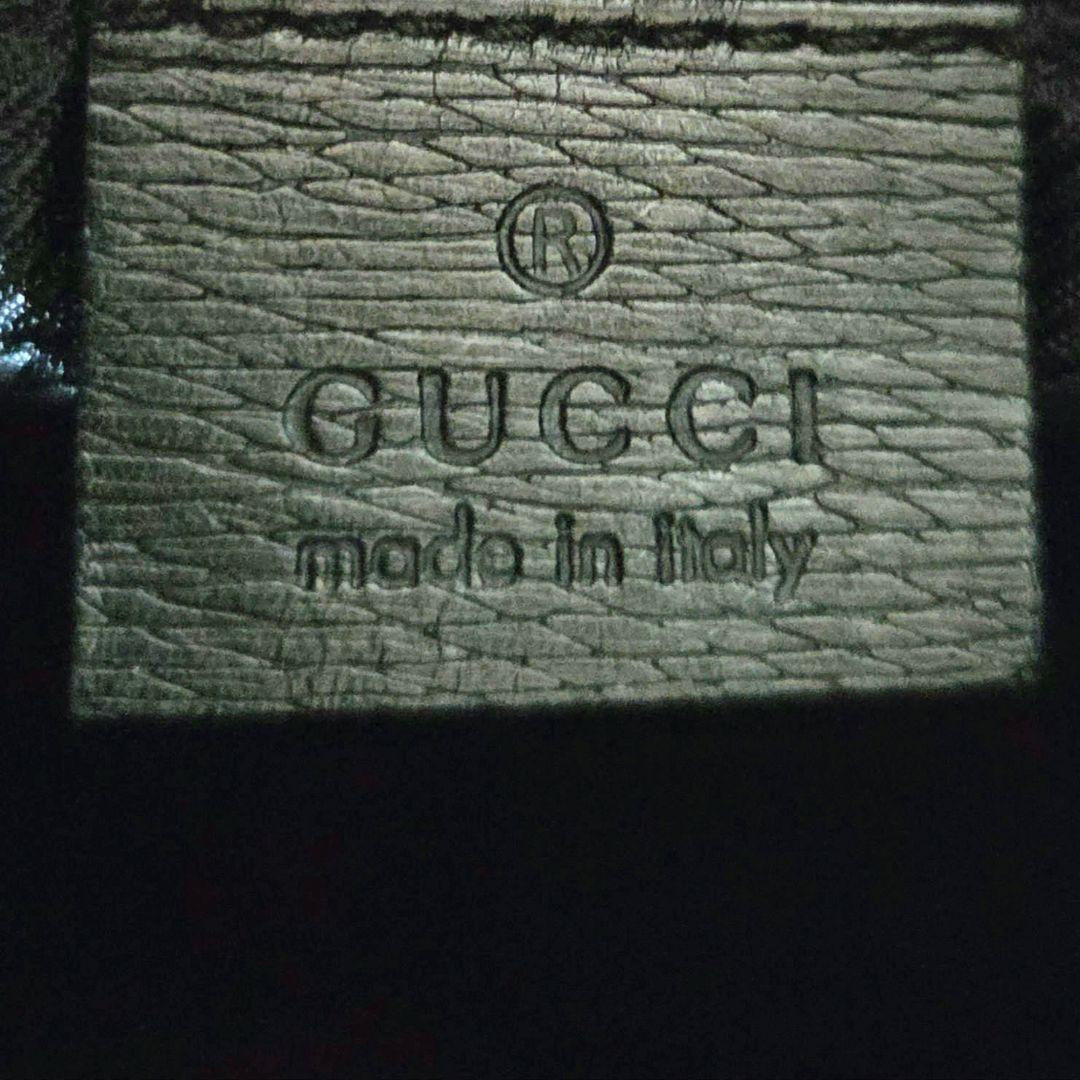 GUCCI グッチ☆ワンショルダーバッグ オールレザー ブラック プレート