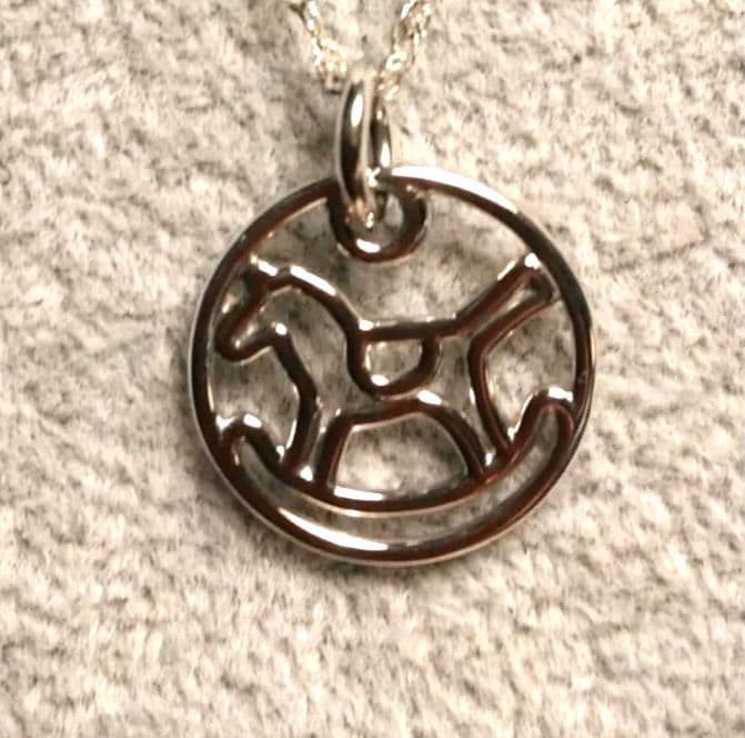 エルメス ダダ チャーム ネックレス 750ホワイトゴールド K18　木馬　箱入