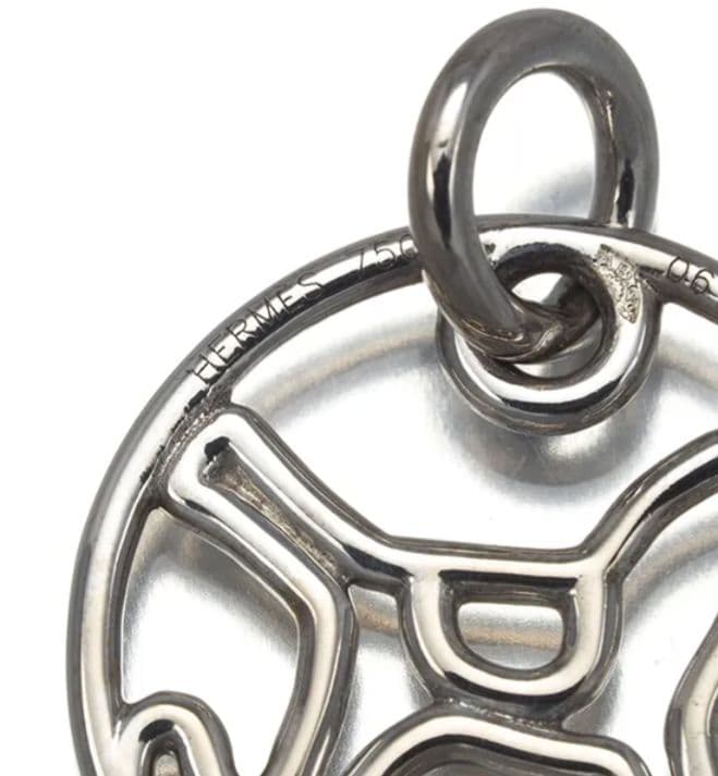 エルメス ダダ チャーム ネックレス 750ホワイトゴールド K18　木馬　箱入