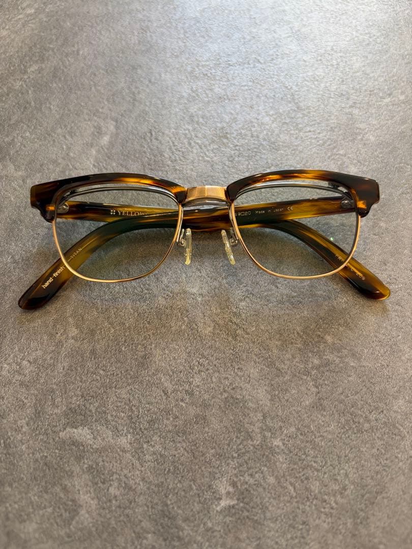 YELLOWS PLUS イエローズプラス　メガネ　跳ね上げ式　日本製　度あり