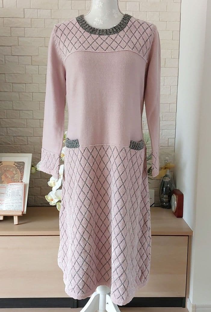 ❣️タグ付き美品インゲボルグ❣️モールヤーン使いニットワンピース