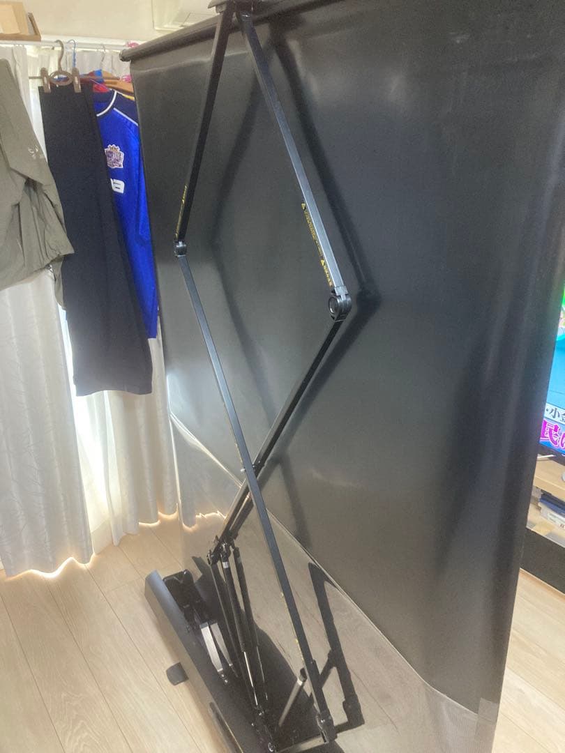 プロジェクタースクリーン 自立式 手動 80インチ ブラック