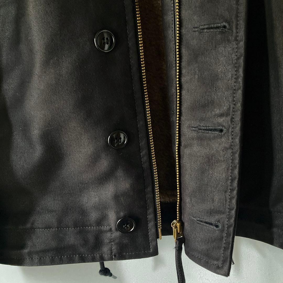 RADIALL N-1 ラディアル デッキジャケット S ブラック アルパカ混