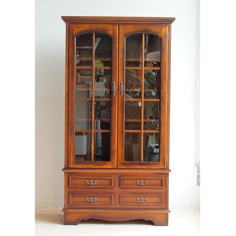 80's カリモク/karimoku コロニアル カップボード 食器棚