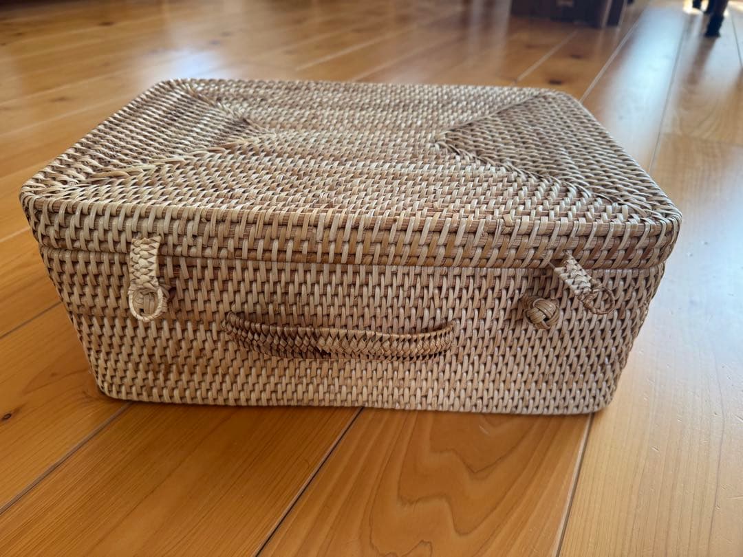 無印良品　ラタン(2セット)ピクニック　バスケット