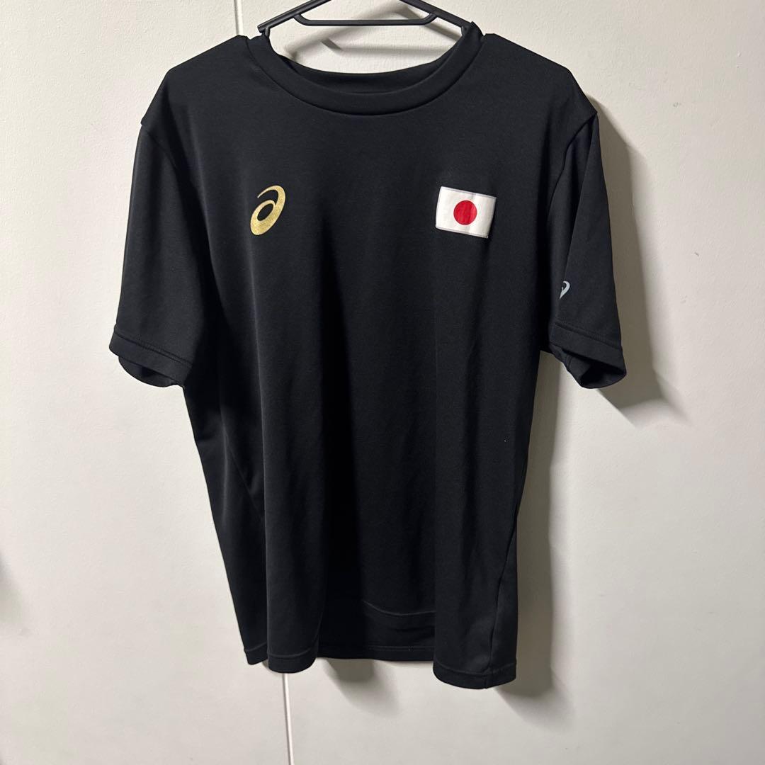 アシックス 日本代表 シャツ 黒