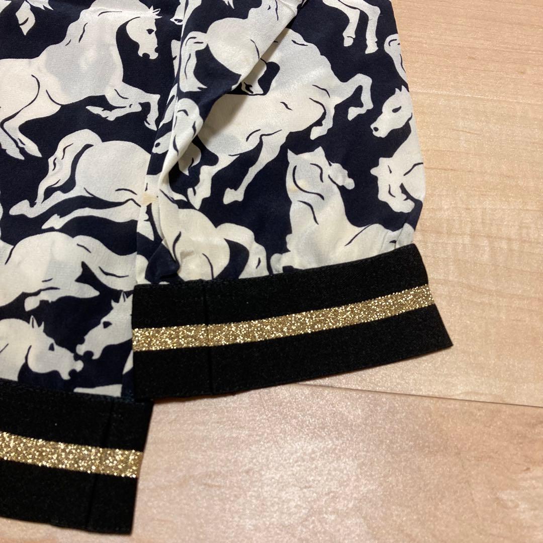 ステラマッカートニー ランニングホース 総柄 シルク カットソー トップス 38