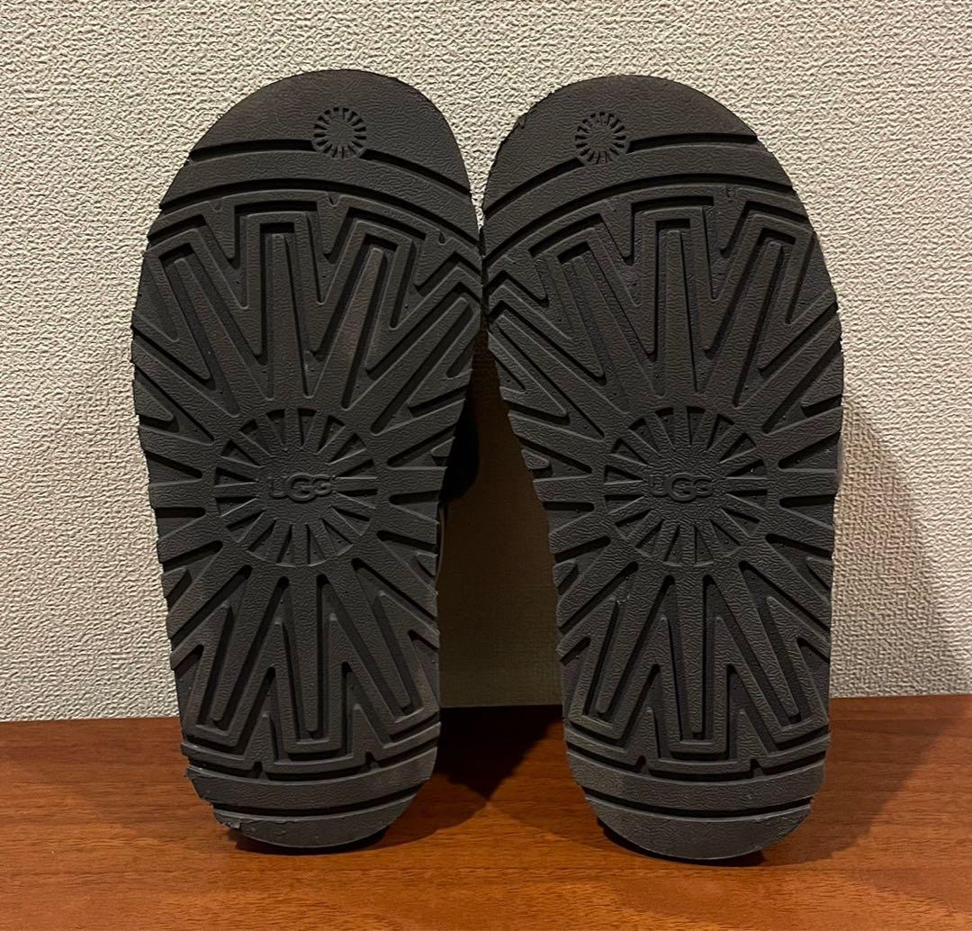 UGG ディスコ スライド ファーサンダル 厚底　グレー　23cm