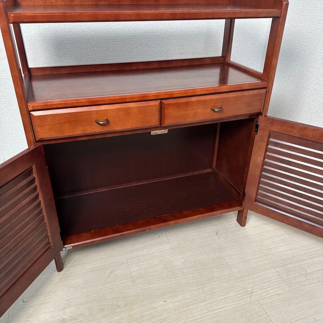 カリモク 天然木 電話台 花台 レンジ台 サイドチェスト キャビネットi4※