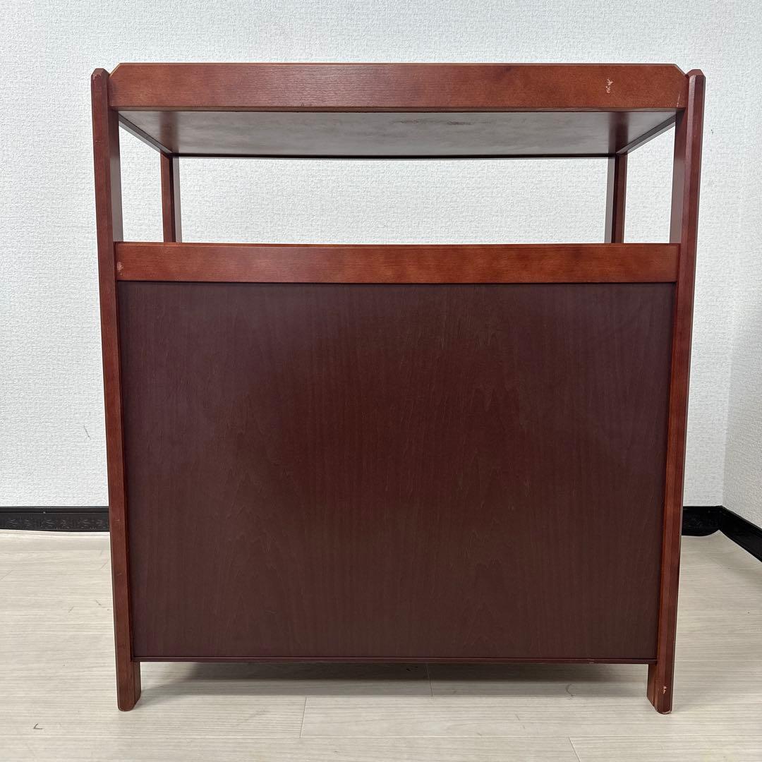 カリモク 天然木 電話台 花台 レンジ台 サイドチェスト キャビネットi4※