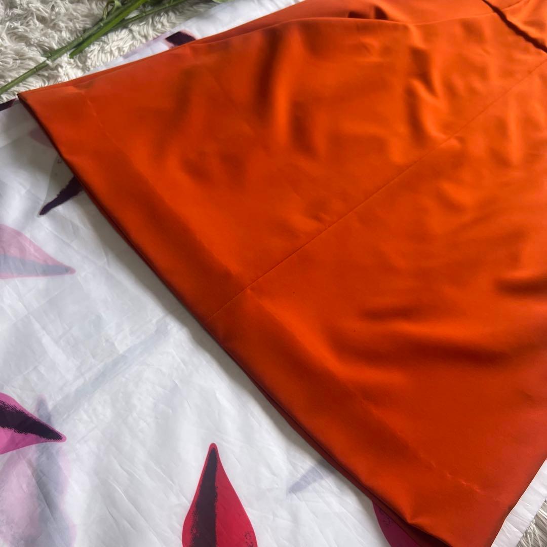 【美品】FOXEY NEW YORK 膝丈ワンピース オレンジ 38