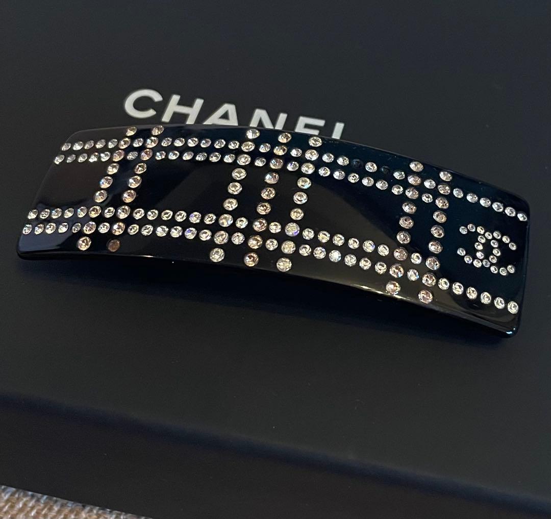 CHANEL ストーン装飾 ヘアクリップ