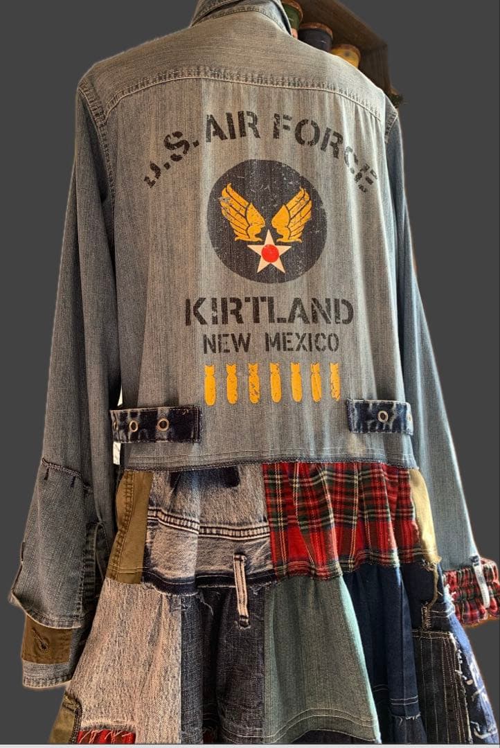 デニムリメイク★甘辛armyワンピース