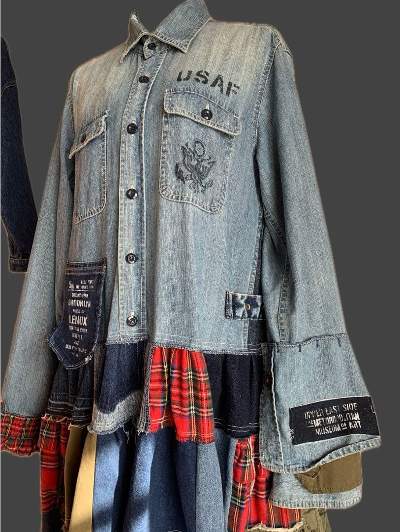 デニムリメイク★甘辛armyワンピース