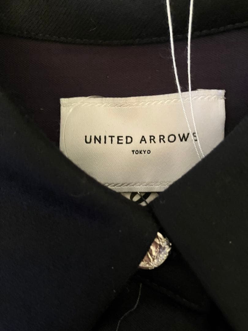 UNITED ARROWS シャツワンピース　ネイビー　ウール　38