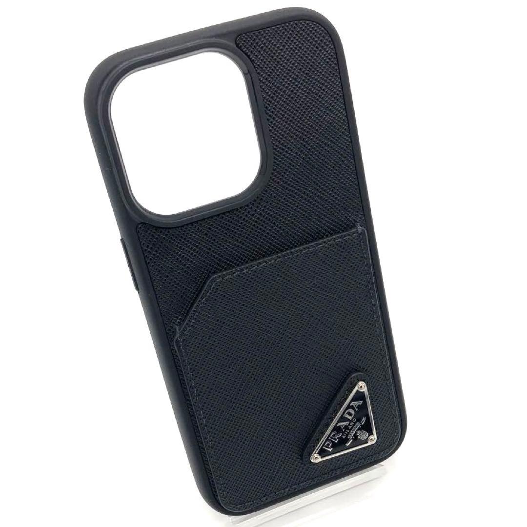 未使用✨プラダ レザー iPhone14 pro ケース ブラック