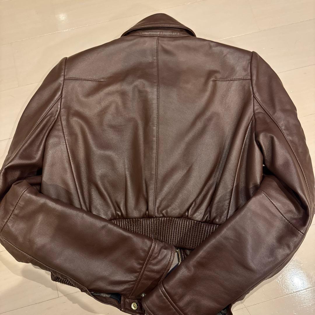 【正規品】美品　Burberry バーバリー　ブラウン　革ジャケット 38