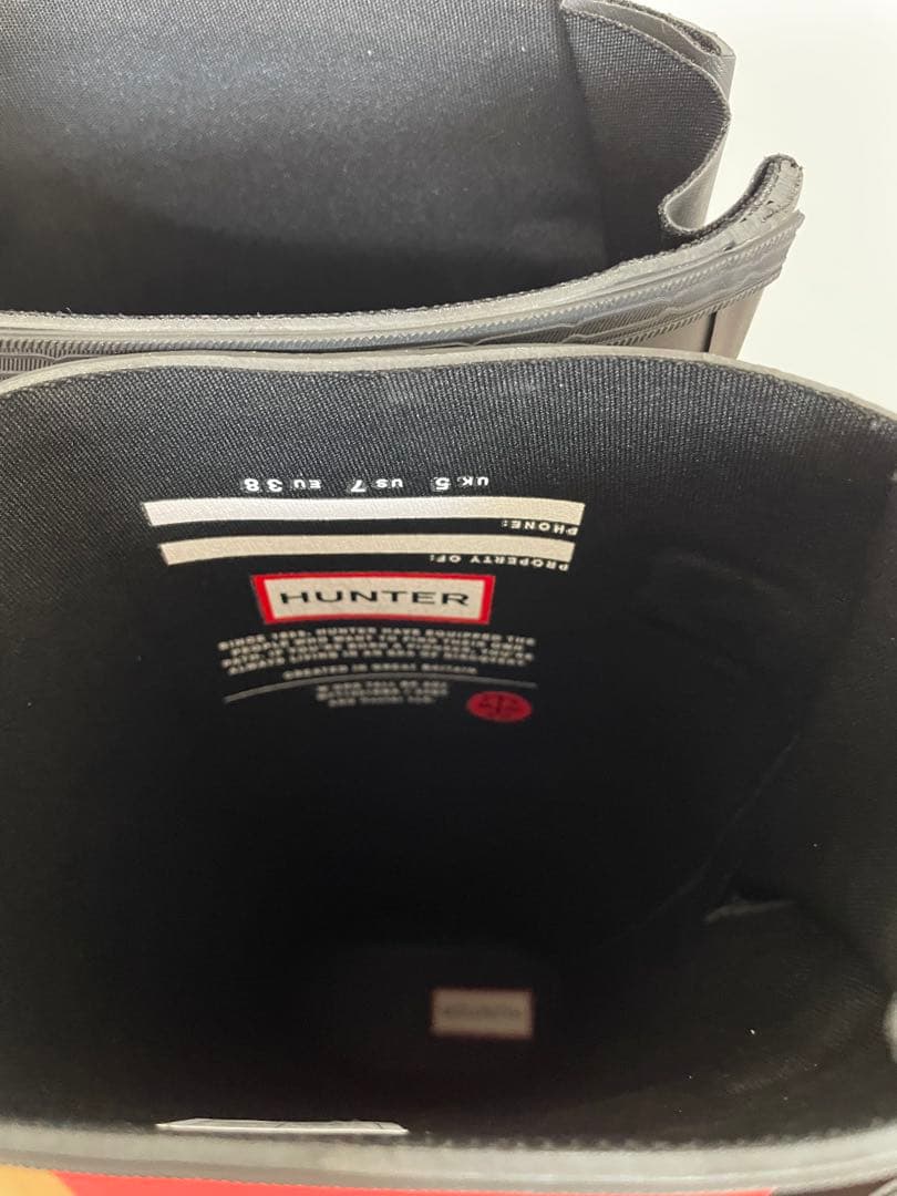 HUNTER（ハンター）ブラック 長靴 バックストラップ付き24.0