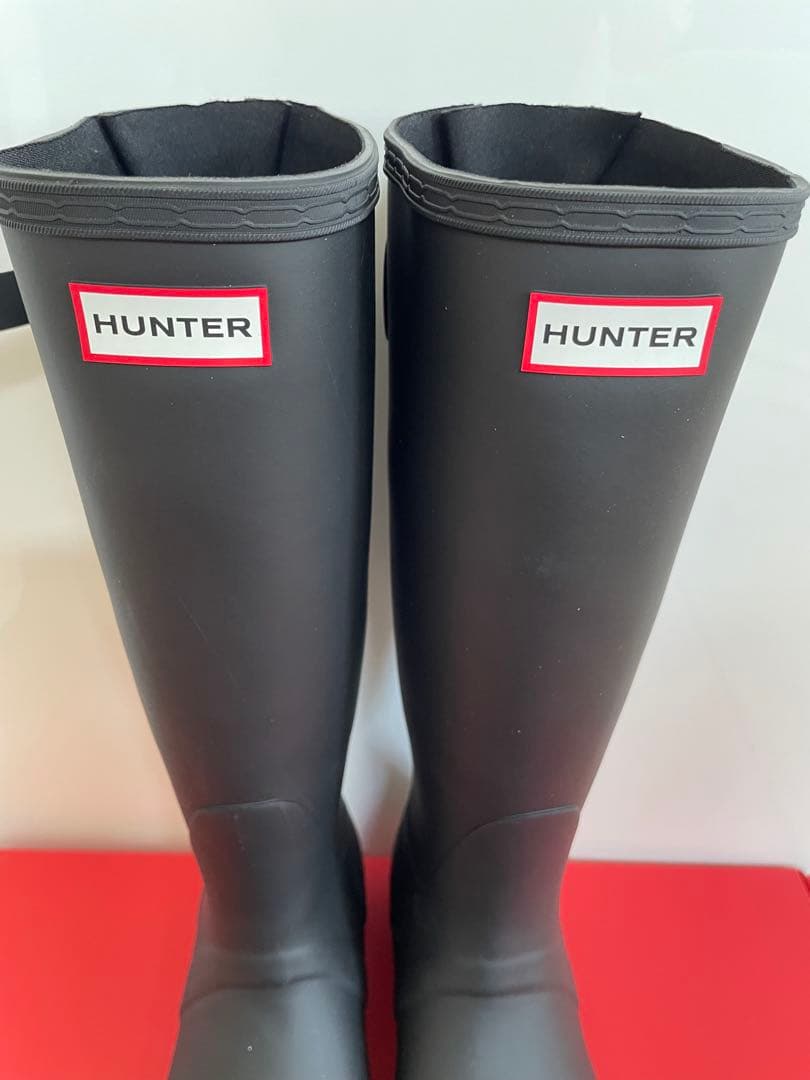 HUNTER（ハンター）ブラック 長靴 バックストラップ付き24.0